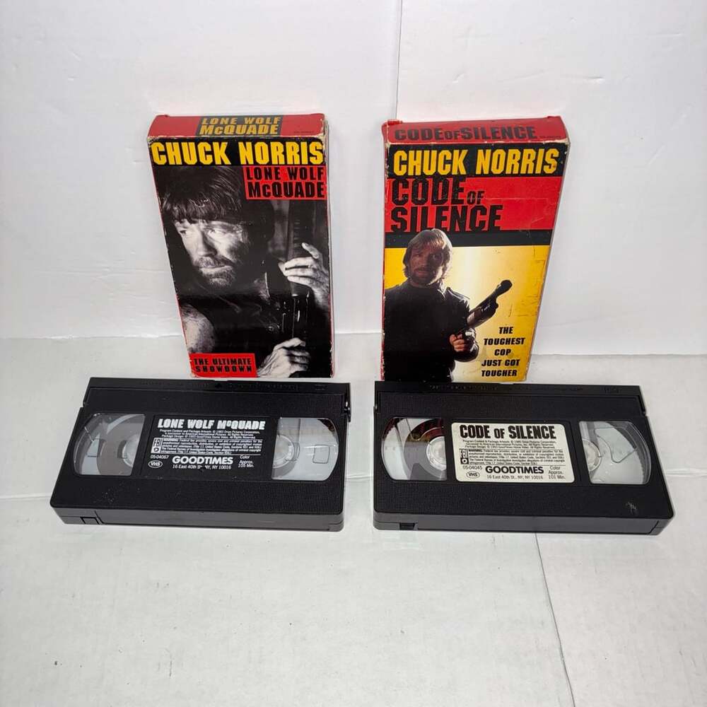 Chuck Norris Lone Wolf McQuade And Code Of Silence VHS Lot